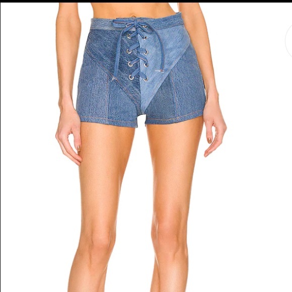 EB denim lace up shorts - Picture 6 of 7